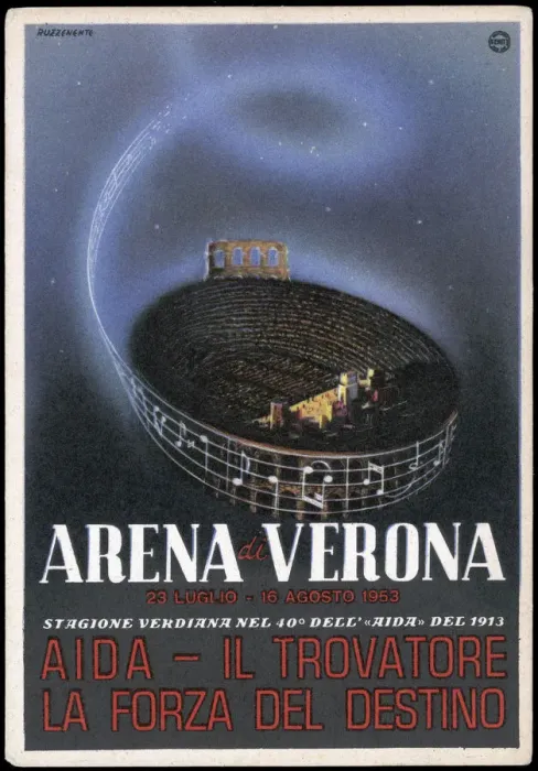 Framed Print : ADVERT / VERDI OPERA 1953 Framed Print : ADVERT / VERDI OPERA 1953