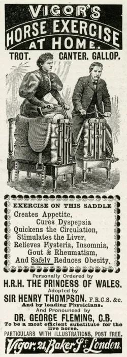 Framed Print : Advert for Vigors exercise horse at home 1895 Framed Print : Advert for Vigors exercise horse at home 1895