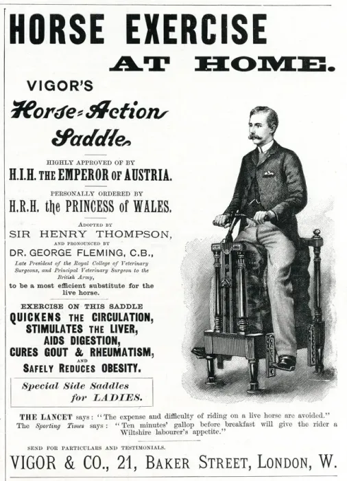Framed Print : Advert for Vigors exercise horse at home 1895 Framed Print : Advert for Vigors exercise horse at home 1895