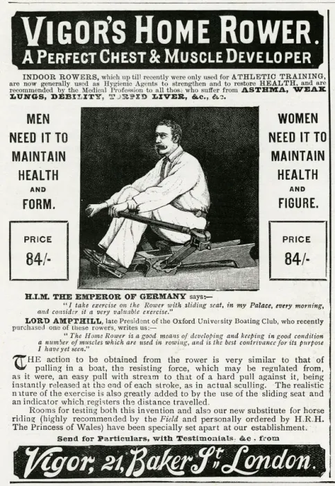 Framed Print : Advert for Vigors home rower 1895 Framed Print : Advert for Vigors home rower 1895