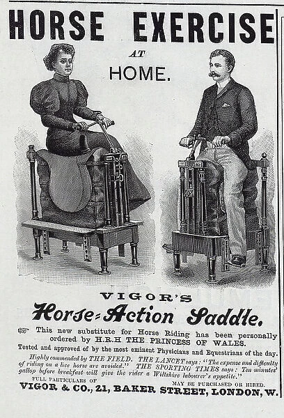 Advertisement, Vigor's Horse-Action Saddle