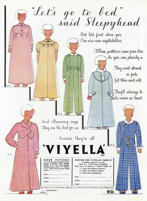 Framed Print : Advert for Viyella childrens sleepwear 1936 Framed Print : Advert for Viyella childrens sleepwear 1936
