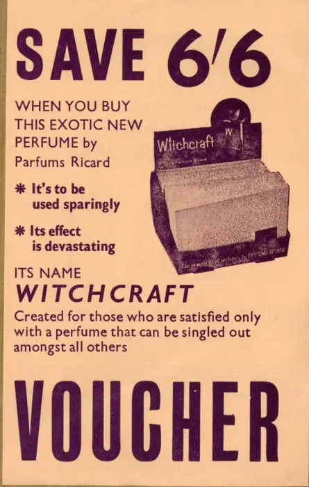 Framed Print : Advertisement voucher for Witchcraft Perfume Framed Print : Advertisement voucher for Witchcraft Perfume