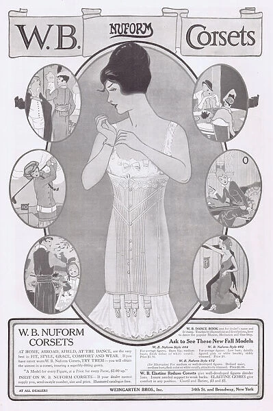 Advert for W. B. Nuform Corsets, 1914 Date: 1914