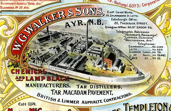 Advert, W G Walker & Sons, Ayr, Scotland