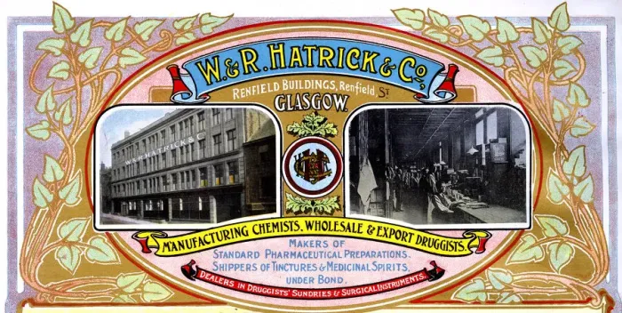 Framed Print : Advert, W & R Hatrick & Co, Glasgow, Scotland Framed Print : Advert, W & R Hatrick & Co, Glasgow, Scotland