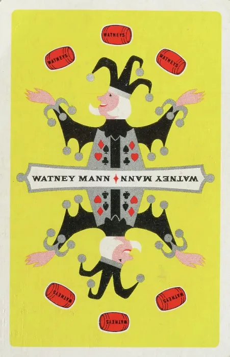 Framed Print : Advert, Watney Mann Red Barrel Beer, playing card joker Framed Print : Advert, Watney Mann Red Barrel Beer, playing card joker