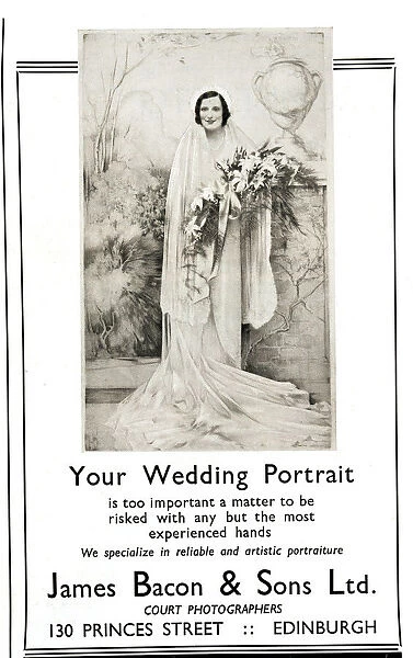 Advertisement, Wedding Photographer, Edinburgh