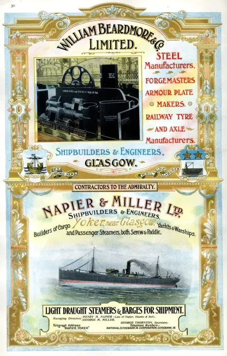 Framed Print : Advert, William Beardmore & Co Limited, Glasgow Framed Print : Advert, William Beardmore & Co Limited, Glasgow