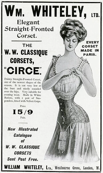 Advert for William Whiteley, womens underwear 1906
