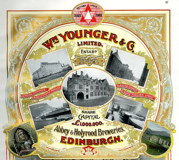 Advert, William Younger & Co, Breweries, Edinburgh