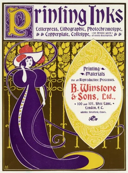 Framed Print : Advert Winstone Inks 1897 Framed Print : Advert Winstone Inks 1897