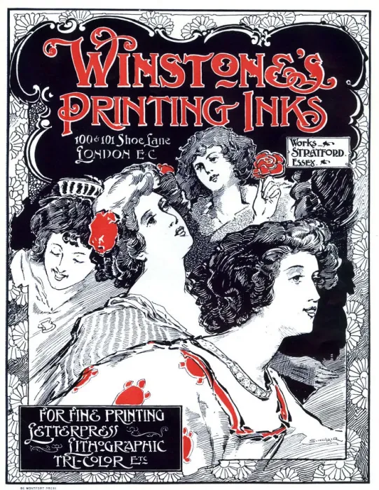 Framed Print : Advert, Winstones Printing Inks, London Framed Print : Advert, Winstones Printing Inks, London