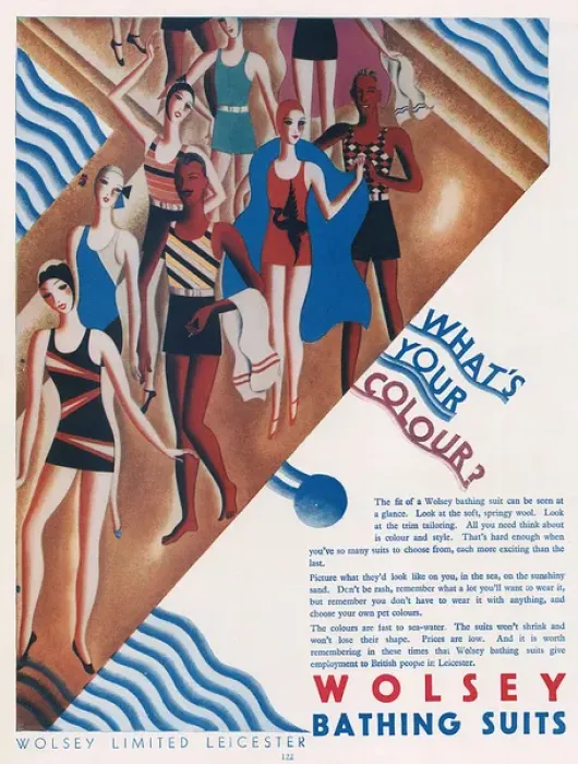 Framed Print : Advertisement for Wolsey Bathing Suits 1930 Framed Print : Advertisement for Wolsey Bathing Suits 1930
