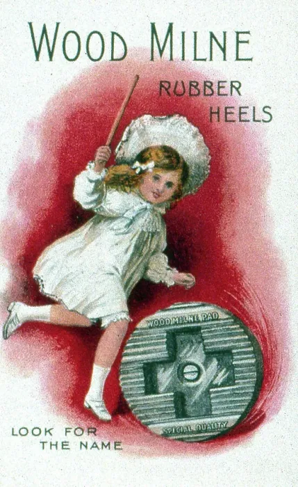 Framed Print : Advertisement for Wood Milne rubber heels Framed Print : Advertisement for Wood Milne rubber heels