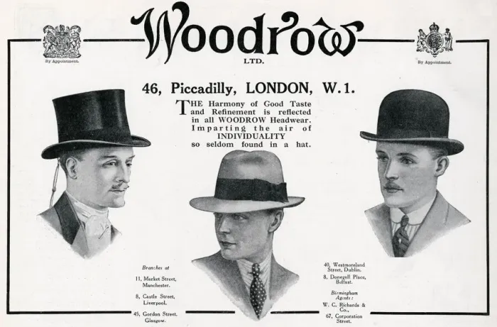 Framed Print : Advert for Woodrow Ltd mens headwear 1925 Framed Print : Advert for Woodrow Ltd mens headwear 1925