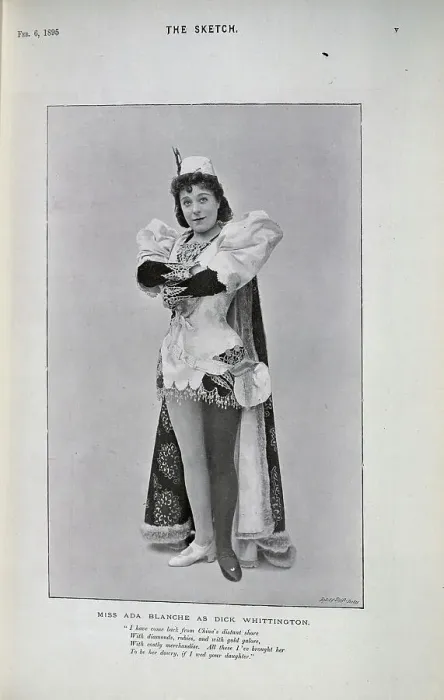 Framed Print : Ada Blanche, actress, as Dick Whittington, Drury Lane Framed Print : Ada Blanche, actress, as Dick Whittington, Drury Lane