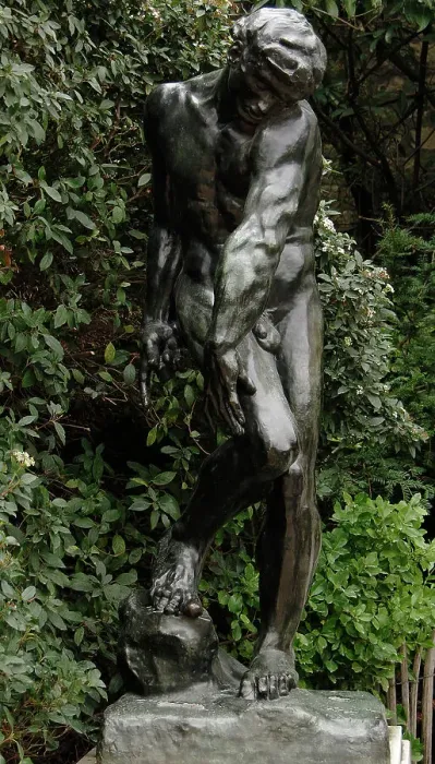 Framed Print : Adam, 1880-1881. Sculpture by Auguste Rodin (1840-1917) Framed Print : Adam, 1880-1881. Sculpture by Auguste Rodin (1840-1917)