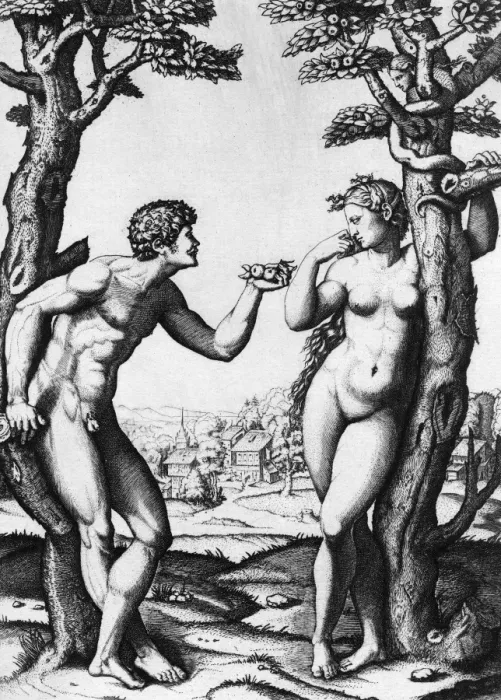 Framed Print : Adam & Eve Tempted Framed Print : Adam & Eve Tempted