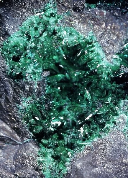 Adamite. A specimen of the mineral adamite (zinc arsenate hydroxide)