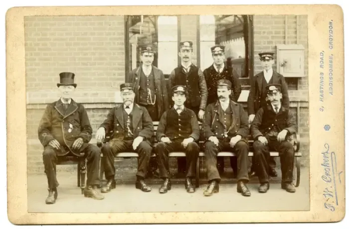 Framed Print : Addiscombe Railway Station staff Framed Print : Addiscombe Railway Station staff