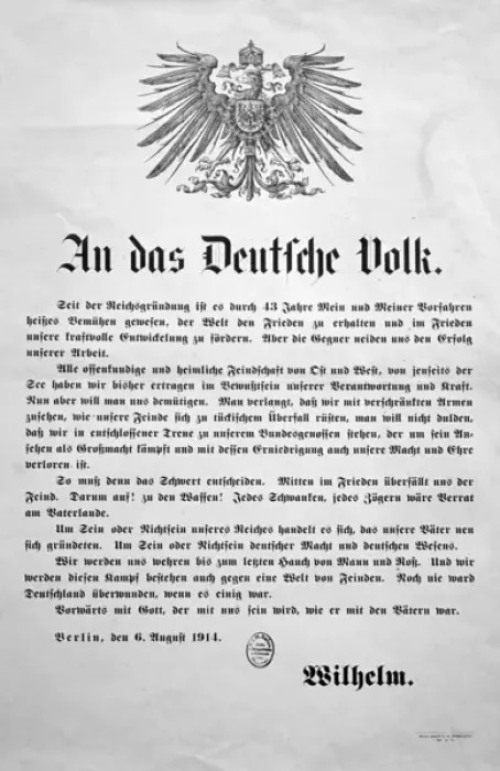 Framed Print : Address from Kaiser Wilhelm II to the German people, WW1 Framed Print : Address from Kaiser Wilhelm II to the German people, WW1