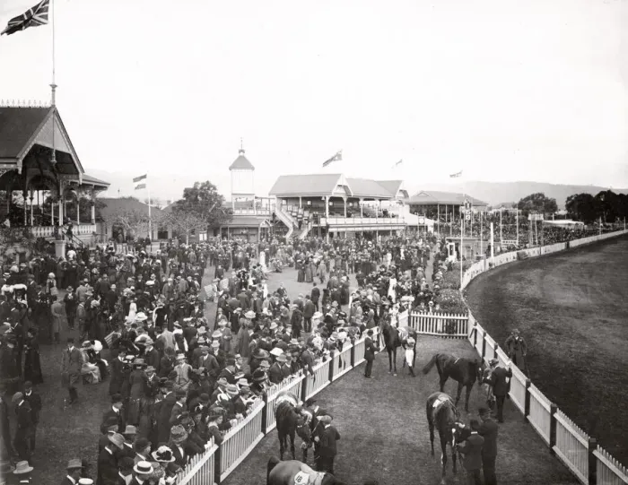 Framed Print : Adelaide Australia, c. 1900-1910 - Victoria Park Racecourse Framed Print : Adelaide Australia, c. 1900-1910 - Victoria Park Racecourse
