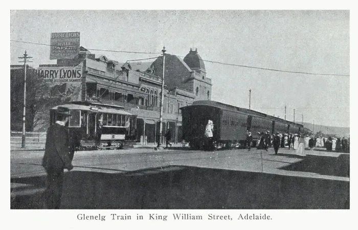 Framed Print : Adelaide, Australia - Glenelg Train in King William Street Framed Print : Adelaide, Australia - Glenelg Train in King William Street