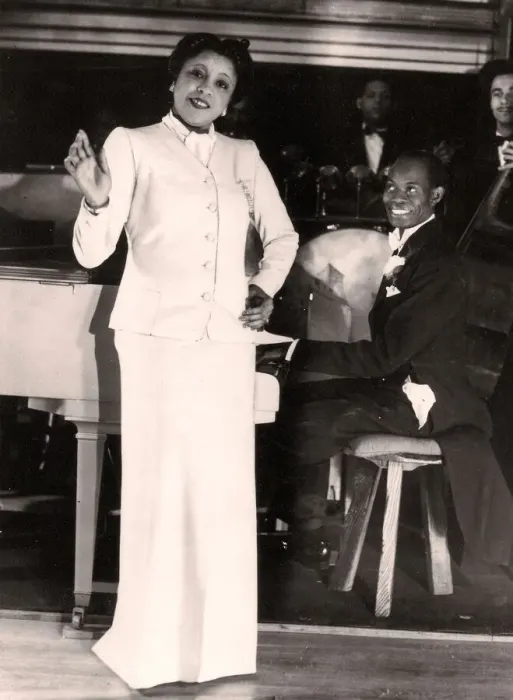 Framed Print : Adelaide Hall and accompanist Fela Sowande - Florida Club Framed Print : Adelaide Hall and accompanist Fela Sowande - Florida Club