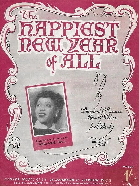 Adelaide Hall (music sheet The Happiest Year of All )