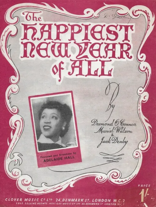 Framed Print : Adelaide Hall (music sheet The Happiest Year of All ) Framed Print : Adelaide Hall (music sheet The Happiest Year of All )