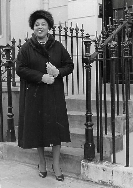 Adelaide Hall outside her home 1A Collingham Road, London