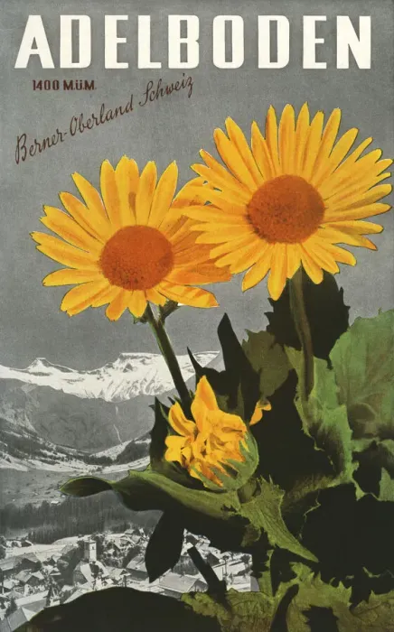 Framed Print : Adelboden. Travel poster for Adelboden in the Bernese Oberland, Switzerland. Date: 1937 Framed Print : Adelboden. Travel poster for Adelboden in the Bernese Oberland, Switzerland. Date: 1937