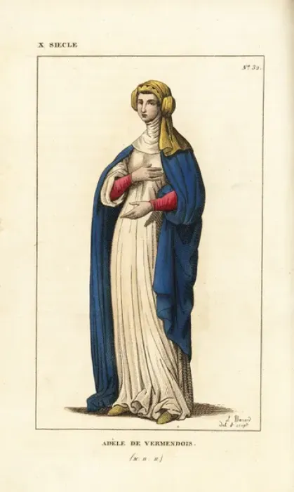 Framed Print : Adele of Vermandois, Countess of Flanders, died 978 Framed Print : Adele of Vermandois, Countess of Flanders, died 978