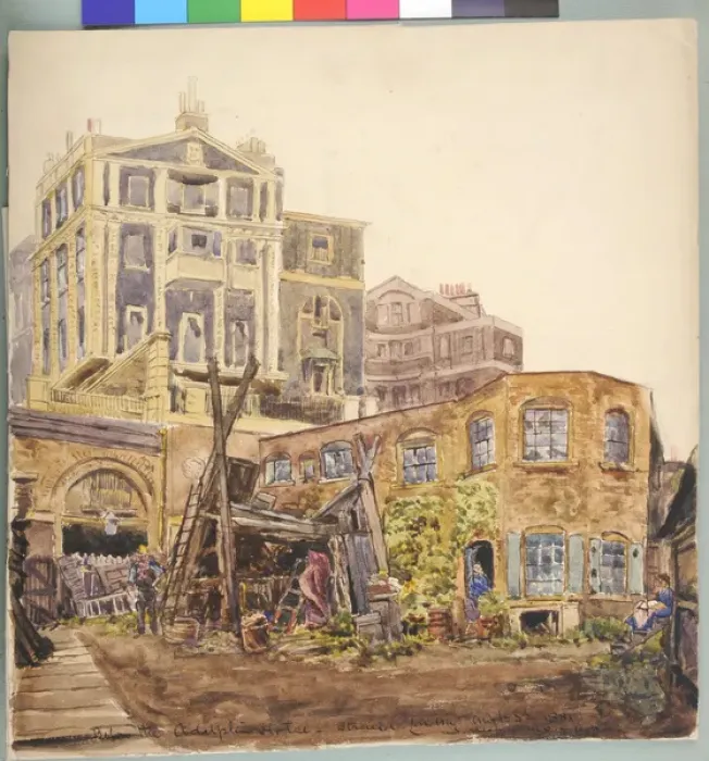 Framed Print : Below the Adelphi Hotel, Strand, London