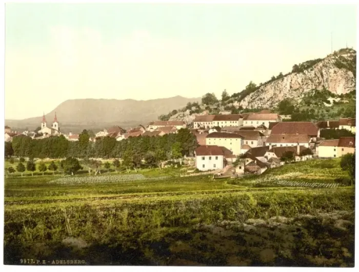 Framed Print : Adelsberg, general view, Carniola, Austro-Hungary Framed Print : Adelsberg, general view, Carniola, Austro-Hungary