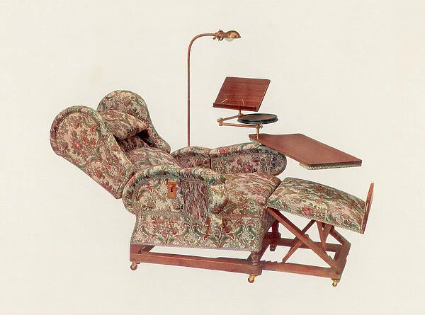 Adjustable Armchair. Adjustable armchair by J Foot & Son of New Bond Street