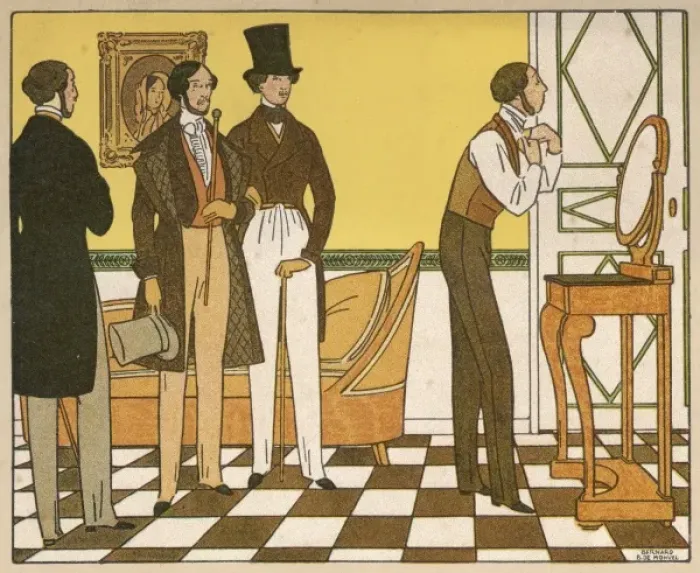 Framed Print : Adjusting Necktie 19C Framed Print : Adjusting Necktie 19C