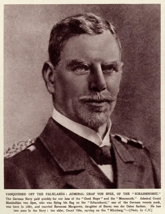 Framed Print : Admiral Graf Von Spee 1914 Framed Print : Admiral Graf Von Spee 1914