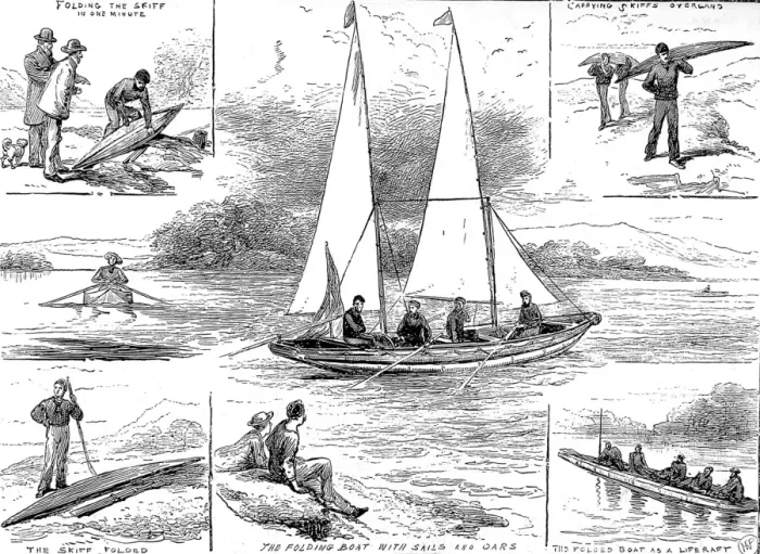 Framed Print : Admiral McDonalds Folding Boat, 1878 Framed Print : Admiral McDonalds Folding Boat, 1878