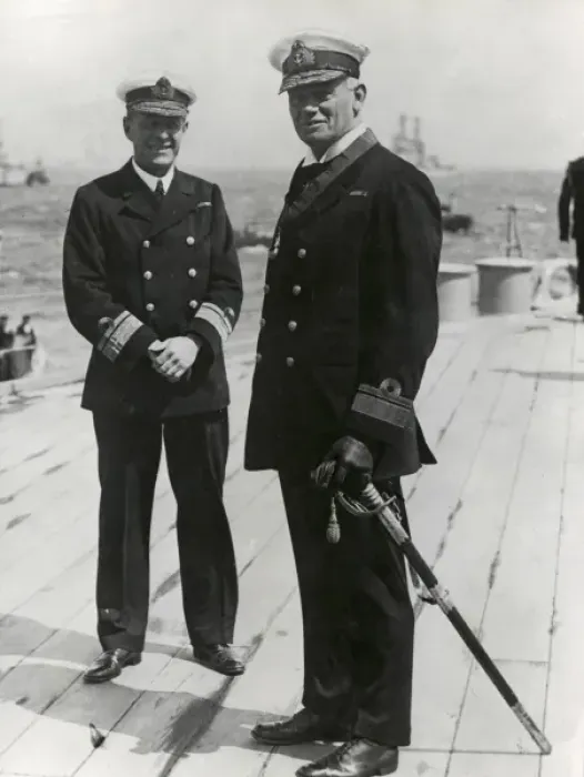 Framed Print : Admiral Nicholson with Rear-Admiral O de Beech Framed Print : Admiral Nicholson with Rear-Admiral O de Beech