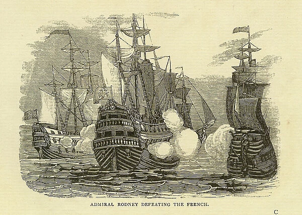 Admiral Rodney defeats French navy, Battle of the Saintes