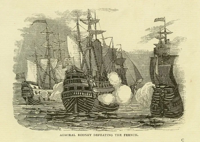 Framed Print : Admiral Rodney defeats French navy, Battle of the Saintes Framed Print : Admiral Rodney defeats French navy, Battle of the Saintes