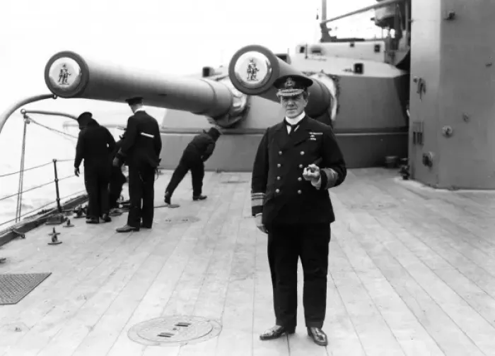 Framed Print : Admiral Sturdee on board Hercules Framed Print : Admiral Sturdee on board Hercules