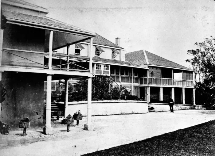 Framed Print : The Admirals House, Clarence Cove, Bermuda 1873 Framed Print : The Admirals House, Clarence Cove, Bermuda 1873