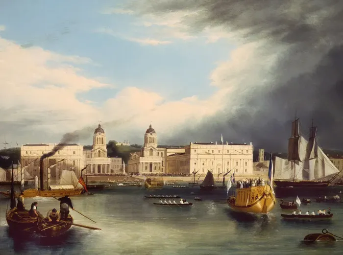 Framed Print : The Admirals Regatta, Greenwich, by Robert Havell Framed Print : The Admirals Regatta, Greenwich, by Robert Havell