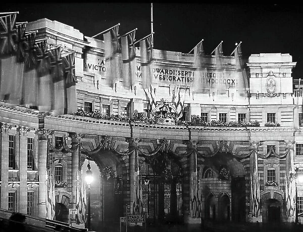 Admiralty Arch at night, London, probably 1920s