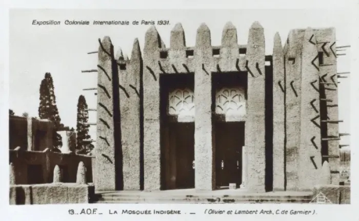 Framed Print : Adobe Mosque - Colonial Exhibition Paris Framed Print : Adobe Mosque - Colonial Exhibition Paris