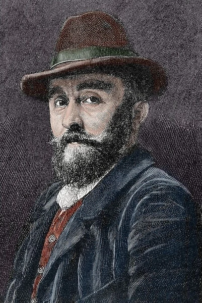 Adolf Mannchen (1860-1920). German painter. Engraving, 1899