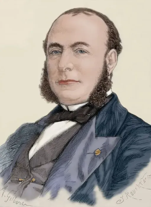 Framed Print : Adolphe Billault (1805-1863). Colored engraving Framed Print : Adolphe Billault (1805-1863). Colored engraving